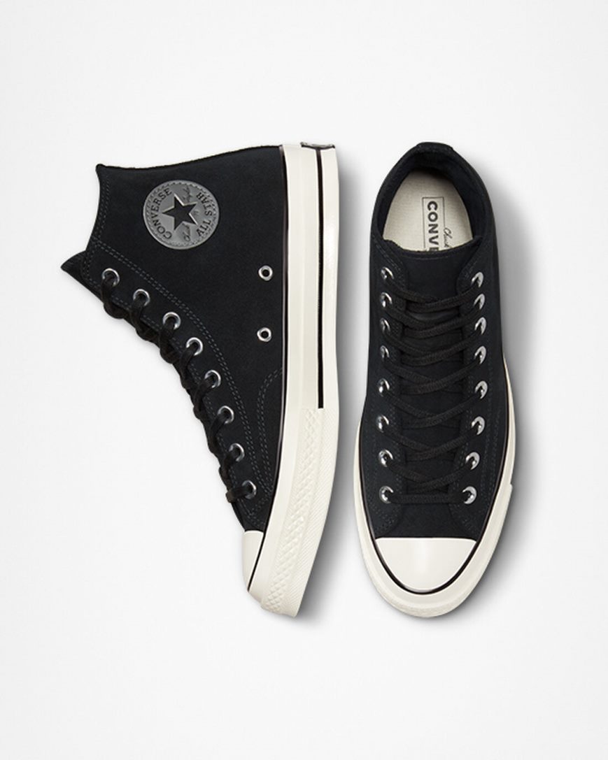 Women's Converse Chuck 70 Suede High Top Shoes Black | AU 68459N